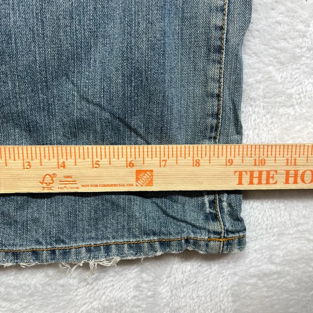 Vintage 90s Lucky Brand Hendrix Jeans Men's Blue Denim Distressed USA Made 34X33